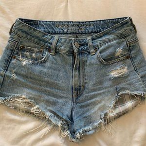 American Eagle Mid Waist Denim Shorts